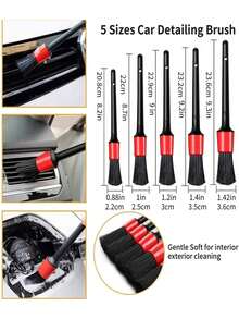 1 Set 18pcs Car Washing Tool Kit, Detail Brush, Electric Drill Brush, Wheel Brush Set - A - View 2