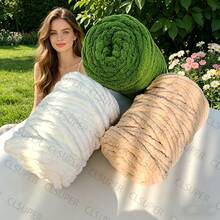 35oz/1000g, Chunky Super Bulky Chenille Yarn, Soft Fluffy Polyester Yarn For Arm Knitting, Handmade Craft Project For Blankets Rugs Pet Bed - 彩色 - 查看 4