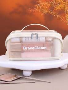 New Transparent Mesh Cosmetic Bag, Large Capacity Pillow Bag, Multifunctional Toiletry Organizer Pouch - Multicolor - View 6