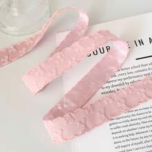 2 Yards Bow Flocked Ribbon, Suitable For Handmade Bouquets, Gift Wrapping, Party Decoration, Floral Design, Handmade DIY Bow Gift Satin Ribbon, Smooth Texture, Event Decoration, Bow Satin Ribbon - 1pc Pink - View 4