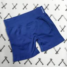 DYFINE Impact Women's Seamless Elastic Butt Lifting Shaping Yoga Fitness Gym Running Sports Shorts - 藍灰色 - 查看 4