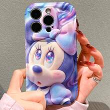 Disney Minnie Mouse Phone Case.Galaxy-Eyed Minnie In Soft Plush Texture On A Magical Gradient Background Protective Cover. Compatible With IPhone 17, 16, 15, 14, 13, 12, 11 Pro Series, Featuring The Beloved Mouse With Starry Eyes And A Pastel Bow, Perfect For Minnie Fans And Disney Lovers Who Love A Whimsical, Dreamy Design, Ideal For Birthdays, Holidays, Anniversaries, Graduation Gifts, Or Any Special Occasion To Surprise Family, Friends, Classmates, And Loved Ones. - trắng - Xem 5