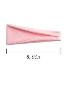 1 chiếc băng đô tam giác màu hồng, băng đô đa năng unisex dùng cho yoga, thể dục, chạy bộ, thời trang đường phố, phụ kiện thể thao đa dụng, băng đô thấm mồ hôi khi đạp xe. - Hồng - Xem 4