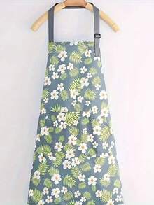 1 pieza Delantal sin mangas floral verde único e impermeable - Poliéster duradero, correa ajustable para el cuello, adecuado para la cocina y el jardín - Girasoles - Ver 2