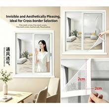Malla mosquitera blanca de verano para ventana, kit de malla mosquitera autoadhesiva de fácil instalación DIY – Pantalla de ventana a prueba de insectos para el hogar, malla mosquitera para ventana, otro material [Pantalla de ventana blanca autoadhesiva], instalación rápida, a prueba de insectos - Malla - Ver 92