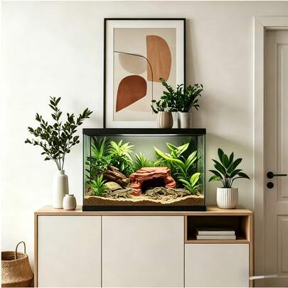 Hang động sa mạc in 3D bằng nhựa PLA dành cho thú cưng bò sát, thích hợp cho tắc kè đầu sư tử, tắc kè báo đốm. Cần dán keo hoặc lót cát/đá ở đáy để tránh bị xê dịch. Trang trí bể nuôi tạo một ngôi nhà ấm cúng cho bò sát.