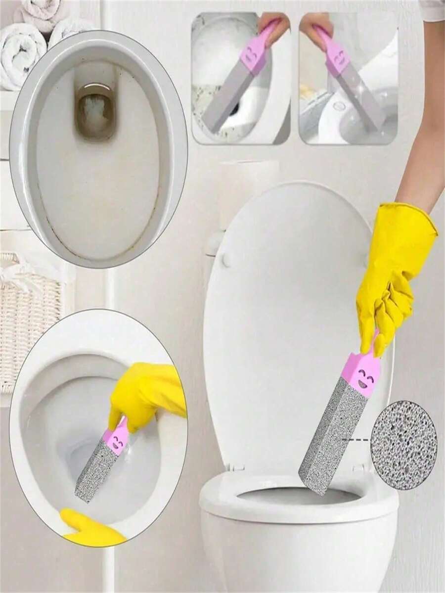 Bộ cọ toilet bằng đá bọt (có tay cầm) - Đá vệ sinh phòng tắm dùng để loại bỏ cặn vôi, vết rỉ sét và bụi bẩn khỏi bồn cầu, gạch men, bồn rửa và bồn tắm. Dụng cụ vệ sinh phòng tắm với tay cầm tiện dụng và đá bọt. Cọ vệ sinh phòng tắm và nhà vệ sinh. Mùa tựu trường.
