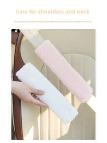 RFVUC 2026 Hot Selling 5-Color Fluffy Seat Belt Cover, Anti-Abrasion Soft Pad, Car Interior Decor, Daily Driving, Holiday Gift, Universal Car Accessory - A - View 5