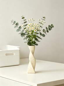 1pc Geometric Twisted Vase, Minimalist Yet Creative Geometric Rotating Vase, Suitable For Home, Living Room, Desk And Foyer Decor - Distortion - View 4