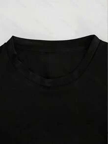 Men's Casual Short Sleeve T-Shirt With "NO RISK NO STORY" Print - 100% Breathable Polyester, Crew Neck, Regular Fit For Outdoor Sports And Everyday Wear, Lightweight Material, Urban Style, Bold Message T-Shirt, Ideal For Streetwear Lovers XWSQ - 黑色 - 查看 2