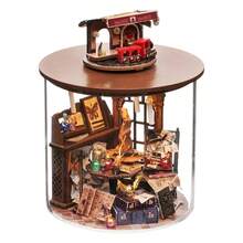 Mini Kit de casa de muñecas DIY de madera para hacer y montar modelos de habitación, juguetes, decoraciones para el hogar y el dormitorio con muebles, casa de muñecas - B-068 - Ver 7