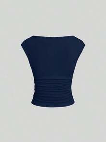 Set de 3 blusas/camisetas ajustadas para mujer con espalda descubierta, transpirables y de secado rápido - Multicolor - Ver 4