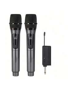 Portable Handheld Wireless Microphone, Professional Unidirectional Dynamic Coil With Mute Function, 6.35mm Plug, Singing Microphone, 1 To 2 Wireless Microphones, Professional Handheld Microphone, Suitable For Karaoke, Party, Church, Performance Recording, 800mAh Battery - View 10