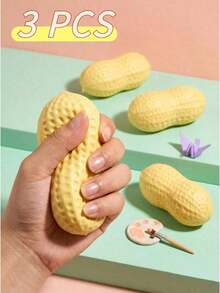 1/2Pcs Peanut Shaped Silicone Squeeze Toy, Soft Slow Rebound Squishy Fidget Toy, Flexible Moldable Tactile Sensory Stress Relief Gadget, Premium Skin-Friendly Silicone Decompression Accessory For All Ages; Lightweight Handheld Portable Squishies, Universal Calming Squeeze Toy For Kids, Teens And Adults, Ideal For Office Relaxation, Classroom Stress Relief And Interactive Party Games; Durable Reusable Daily Leisure Essential,  Food-Themed Novelty Collectible, Versatile Thoughtful Gifting Option For Birthdays, Seasonal Holidays And Family Gatherings, Practical Daily Self-Care Tool To Soothe Irritability, Ease Muscle Tension, Relieve Mental Fatigue, Stabilize Negative Mood And Support Long-Lasting Emotional Regulation - 彩色 - 查看 9
