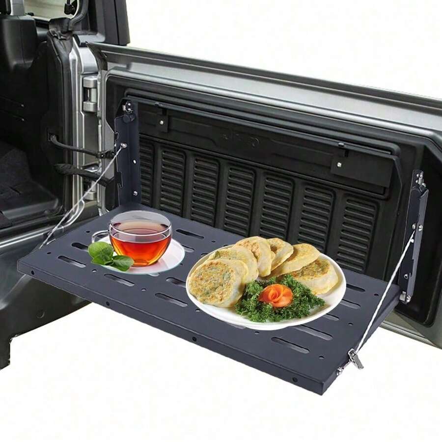 Metal Foldable Tailgate Table Dining Table 60*31cm For JK~HOT - Default - View 1