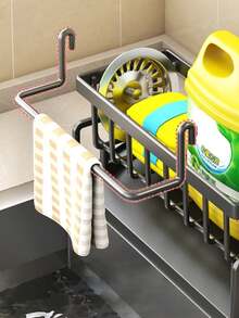 1-Pack Dish Drying Rack, Dish Drainer With Utensil Holder, Countertop Space Saver Dish Rack, Premium Kitchen Counter Organizer, Kitchen Storage And Organization Rack - Black - View 8