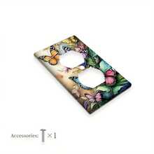 1pc Colorful Butterfly & Floral Printed Decorative Switch Panel Cover, Suitable For Bedroom, Bathroom, Living Room Home Wall Decor - A - View 7
