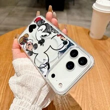 Disney手機殼：採用可愛黑白素描風格米奇卡通設計，支援MagSafe磁吸功能，相容iPhone 17、17 Air、16 Pro Max、17 Pro、16 Plus、15 Pro Max、17 Pro Max、16 Pro、15 Plus、14 Pro、13 Pro Max、14 Plus、14 Pro Max、12 Pro和13 Pro機型。由壓克力材質製成，具備防摔保護功能。 - 無色 - 查看 4