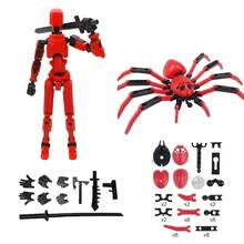 Robot móvil multiarticulado, maniquí de juguete impreso en 3D, figura de acción 13, Robot móvil de cuerpo completo, juguetes, regalos para niños - Conjunto negro - Ver 8