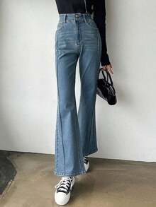 Women's Flared Jeans - Neblina azul - Ver 2