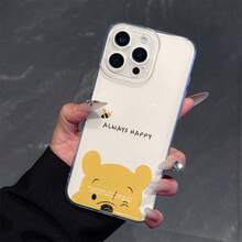 Ốp điện thoại silicon trong suốt unisex với thiết kế Winnie the Pooh của Disney - hoạt hình, thoải mái khi chạm vào, dễ thương, chủ đề ong, thời trang, cao cấp, phong cách truyện tranh - tương thích với các dòng điện thoại iPhone 17/17 Pro/17 Pro Max/16/15/14/13/12 PRO & PRO Max. - Trong sáng - Xem 5