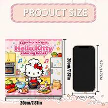 Libro para colorear de la vida de Sanrio, 24 páginas con portada de papel perla grueso de 120g, cuaderno para colorear de 7.87 pulgadas x 7.87 pulgadas, aprendiendo a cocinar libro para colorear con temática de Hello Kitty para aliviar el estrés (Marca: Sanrio) - sanliou - Ver 7
