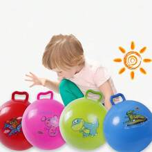 Bouncyhopper para niños, mango inflable, caballo que rebota, juguete divertido para aliviar el estrés, regalo, pelota que rebota de dibujos animados, juguetes para piscina y playa﻿ - 1 unidad de color aleatorio - Ver 2