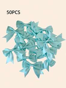 50pcs Ribbon Bows - Handmade Invitation Decoration - Satin Ribbon Gift Wrapping - Multi-Color - No Feathers - Arts, Crafts And Sewing Supplies - Gift Wrapping Bows - Multicolor - View 38