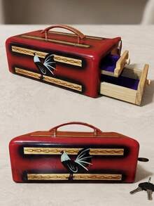 estuche gavetero para 1 docena y media - Rojo - Ver 1