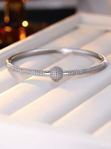 1pc Fashionable & Cute Sphere Design Bracelet, Unique & Exquisite Accessory Suitable For Women's Daily & Date Wear - Bracelet - View 4