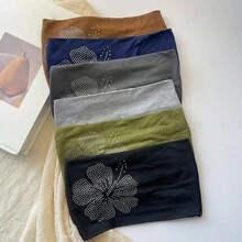 1条个性化水钻亮片芙蓉花发带，复古性感运动风，吸汗护额，弹性发带，女士发饰，精致发饰，女士运动发带骑行吸汗带 - 彩色 - 查看 1