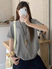 Summer Off-Shoulder T-Shirt - 紅色 - 查看 8