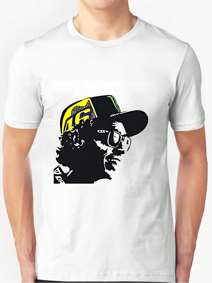 T-Shirt in Cotone 46 Factory Racing Motorsport Race Rider Val3N - [Bianco] - Visualizzare 1