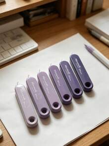Squeeze-Type Correction Tape, Natural Color Series, Multiple Colors Available, Suitable For Student Correction And Error Fixing Stationery, Back To School - Sets - View 28