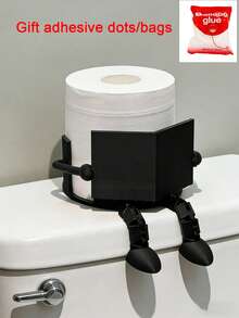 Creative Humanoid Toilet Paper Holder, Unique Newspaper Reading Toilet Paper Holder - Fun Sitting Design, ABS Plastic, Suitable For Bathroom, Bedroom And Living Room Storage Decoration, Gifts For Friends/Family/Hostess,Toilet Roll Holder,Tissue Box - Multicolor - View 15