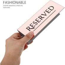 4pcs Reserved Acrylic Table Signs, Double Sided Tent Reserved Sign, Stackable, For Wedding Receptions, Valentine's Day, Restaurant, 17x6x6cm Adults World Book Day - Default - View 5