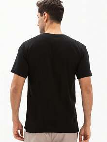 Camiseta negra de hombre con cuello redondo y estampado delicioso de donas, camiseta de regalo divertida de donas para entrenamiento en el gimnasio, fitness, ropa casual, adecuada para todas las estacionesTee - Negro - Ver 8