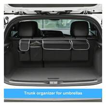 Oxford Material Multi-Functional Car Trunk Storage Box, With 4 Large Pockets And 3 Adjustable Straps, Suitable For Backseat Storage Bag Of Various Car Models - A - View 8
