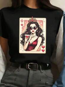 Women T-Shirts - Black - View 8