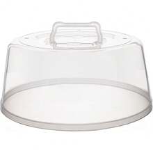 Large Microwave Cover For Food - Splatter Guard Lid - Cake Stand Cover - Size 11.5 In X 5 In Tall - Easy Grip Handle With Steam Vented Holes -  Free & Dishwasher  | Clear Plastic - 1 - View 2