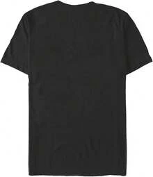 Camiseta deportiva para hombres que absorbe la humedad, camiseta de algodón puro impresa de manga corta, ajuste holgado, pantalones casuales versátiles y elegantes - Negro - Ver 2