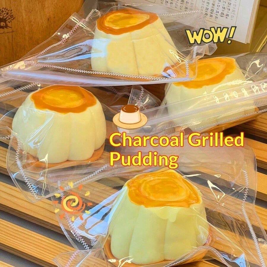 2026 New - 1pc Pudding-Like Texture Masterpiece - Realistic Baked Pudding "Q" Soft And Bouncy Silicone Squeeze Toy, Relaxation Tool For Tactile Enthusiasts - Perfect Gift - Birthday Gift - Easter Gift - Valentine's Day Gift - Multicolor - View 1