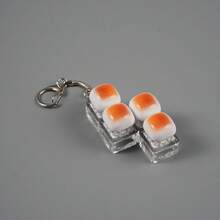 Soft Bread Keyboard Keychain Stress Relief Toy Caramel Bread Keyboard Stress Relief Toy - Crisp Sound, Stress-Relieving Clicky Toy Keychain, Quiet Anxiety Toy For Adults Work, Travel, Home - Relieve Anxiety, Improve Focus, Desk Decor, Party Favors, Christmas And Birthday Gifts - Multicolor - View 7