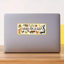 1PC I Brake For Lil Guys Vinyl Sticker, Waterproof Cute Critters Car Decal With Turtle, Frog, Rabbit, Skunk, Snake And Small Animal Illustration For Car Window, Laptop, Water Bottle, Notebook, Tumbler And Luggage Decor - S2167 - View 7