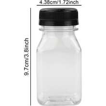 1 chai/10 chai nước ép trong suốt, chai nước rỗng 113ml có nắp đen, chai nước tái sử dụng, hộp đựng đồ uống trong suốt thích hợp cho nước ép, sinh tố, đồ uống. - Mũ lưỡi trai màu trắng - Xem 9