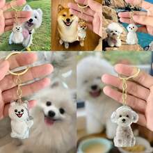 Pet Memorial Leather Keychain Transparent Dog/Cat Hair Storage Pendant Hair Collector with Keychain for Pet Lovers DIY Souvenir Gift - Cat6 - Ver 7