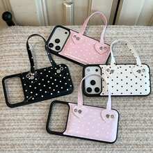 Cardholder Phone Cases - Pink Polka Dots - View 5