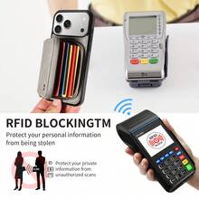 Wallet Zipper Card Holder Phone Case, RFID Blocking & Shockproof Protective Leather Cover With Stand Function, Compatible With IPhone 17Pro Max, 17Pro, 17Air, 17, 15, 16 ProMax, 14 Pro, 13, 12, 11, - Grey - View 8