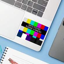 1PC Retro TV Test Screen Vinyl Sticker, Waterproof Color Bar Decal With Pixel Please Stand By Style For Laptop, Water Bottle, Notebook, Journal, Phone Case, Luggage Decor - S2082 - View 5