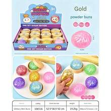 4 món đồ chơi bóp mềm hình bánh bao lấp lánh nhiều màu sắc giúp giảm căng thẳng. - Nhiều màu - Xem 8